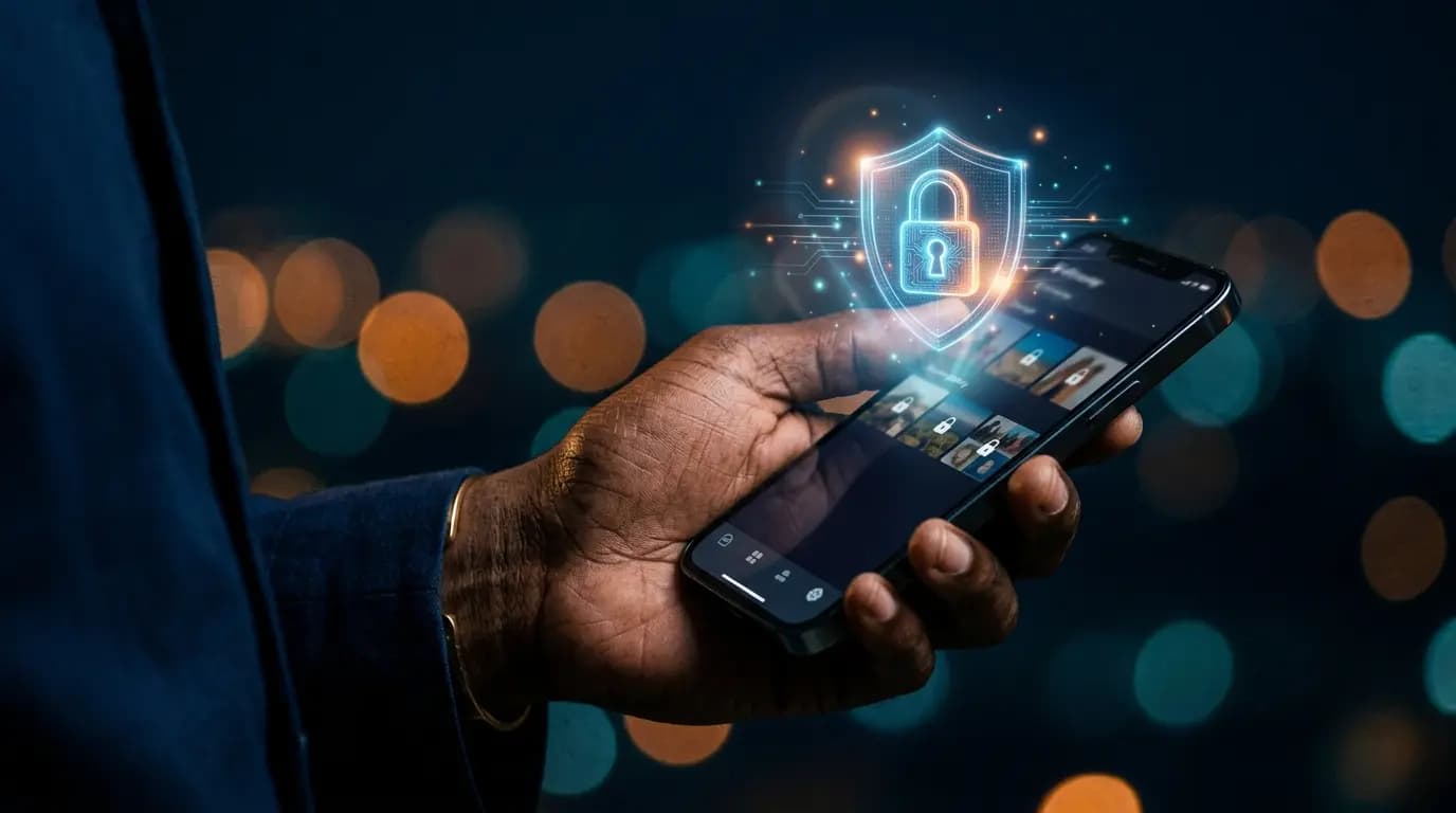 Cadenas numérique symbolisant la sécurité et la protection des photos